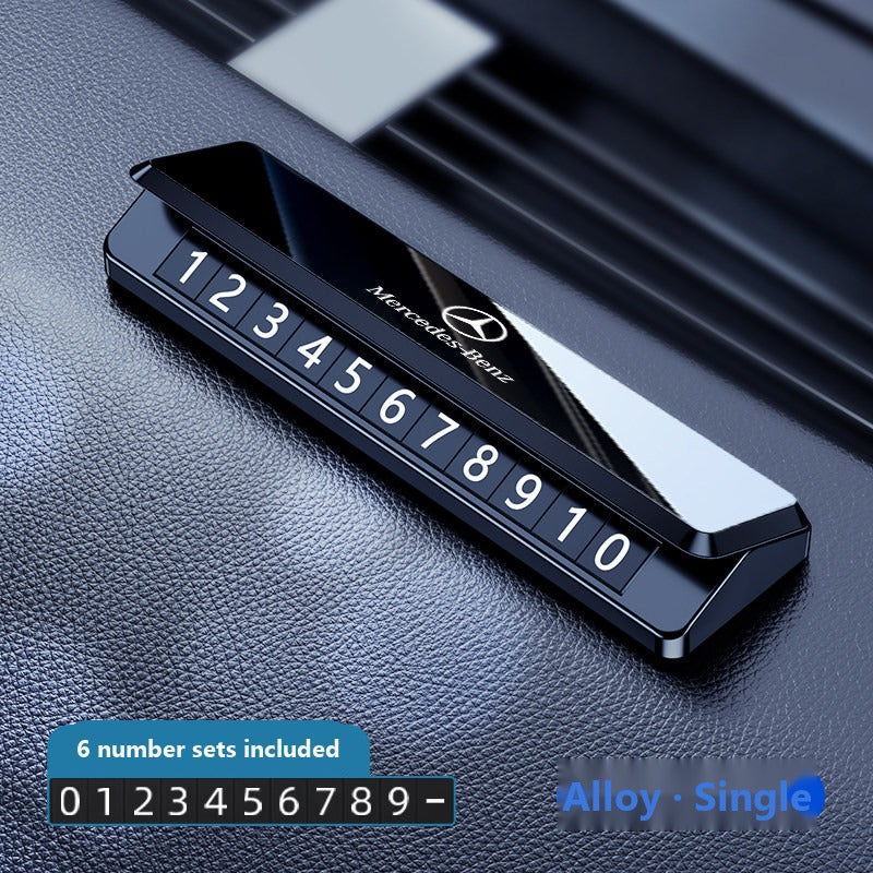 Mercedes hidden parking phone number plate