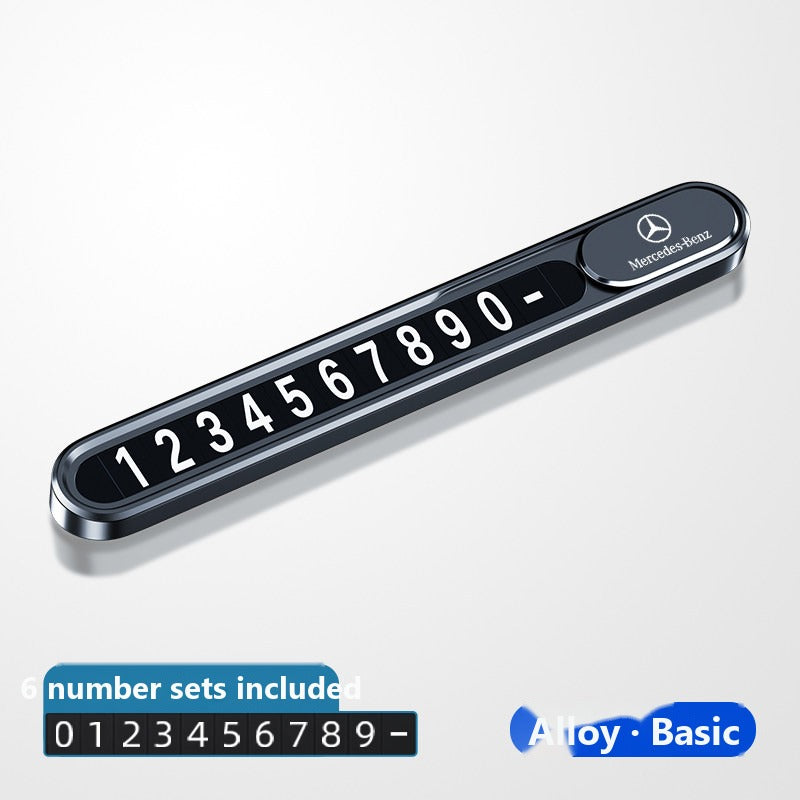 Mercedes hidden parking phone number plate