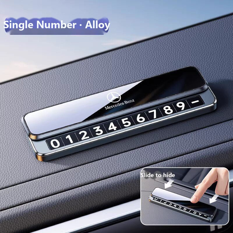 Mercedes hidden parking phone number plate