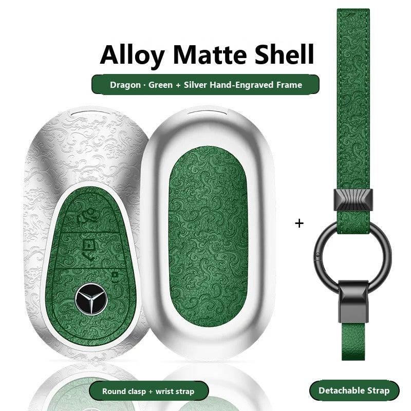 Mercedes-Benz Hand-Engraved Leather Key Case – New Oval Smart Key