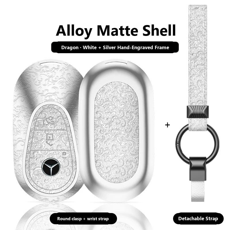 Mercedes-Benz Hand-Engraved Leather Key Case – New Oval Smart Key
