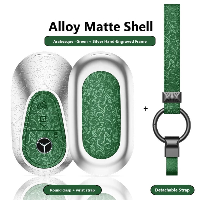 Mercedes-Benz Hand-Engraved Leather Key Case – New Oval Smart Key