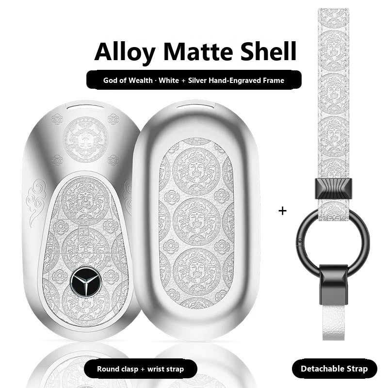 Mercedes-Benz Hand-Engraved Leather Key Case – New Oval Smart Key