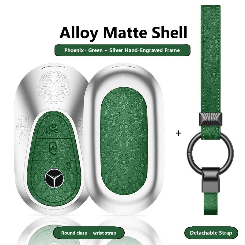 Mercedes-Benz Hand-Engraved Leather Key Case – New Oval Smart Key