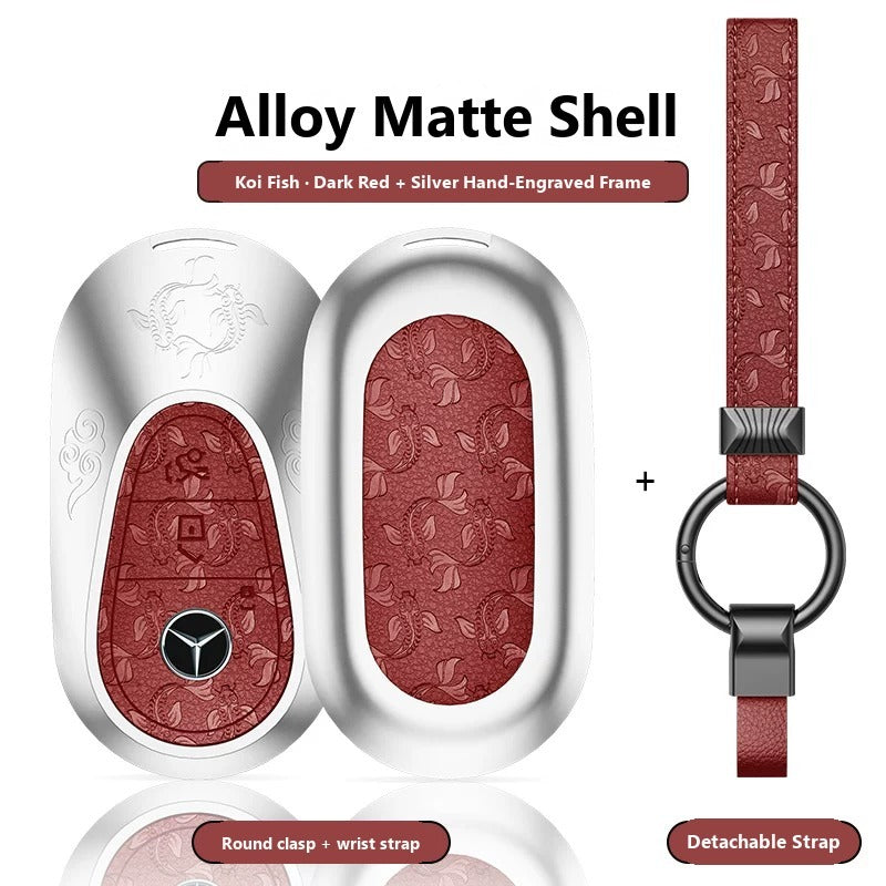 Mercedes-Benz Hand-Engraved Leather Key Case – New Oval Smart Key