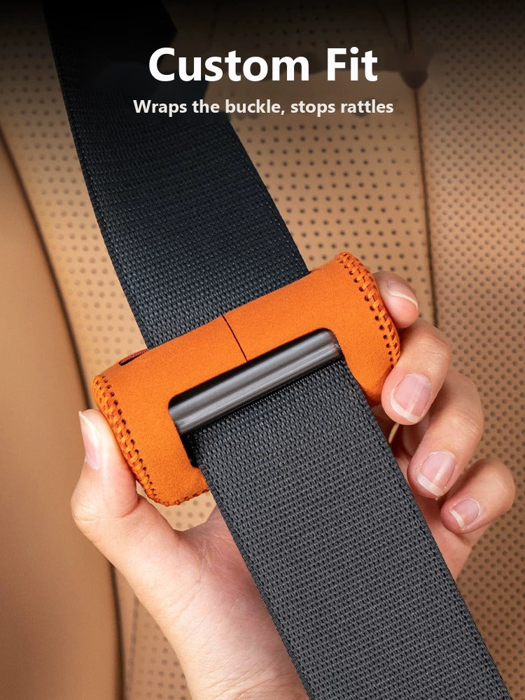 Mercedes-Benz suede seat belt buckle cover