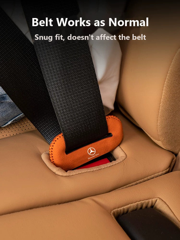 Mercedes-Benz suede seat belt buckle cover