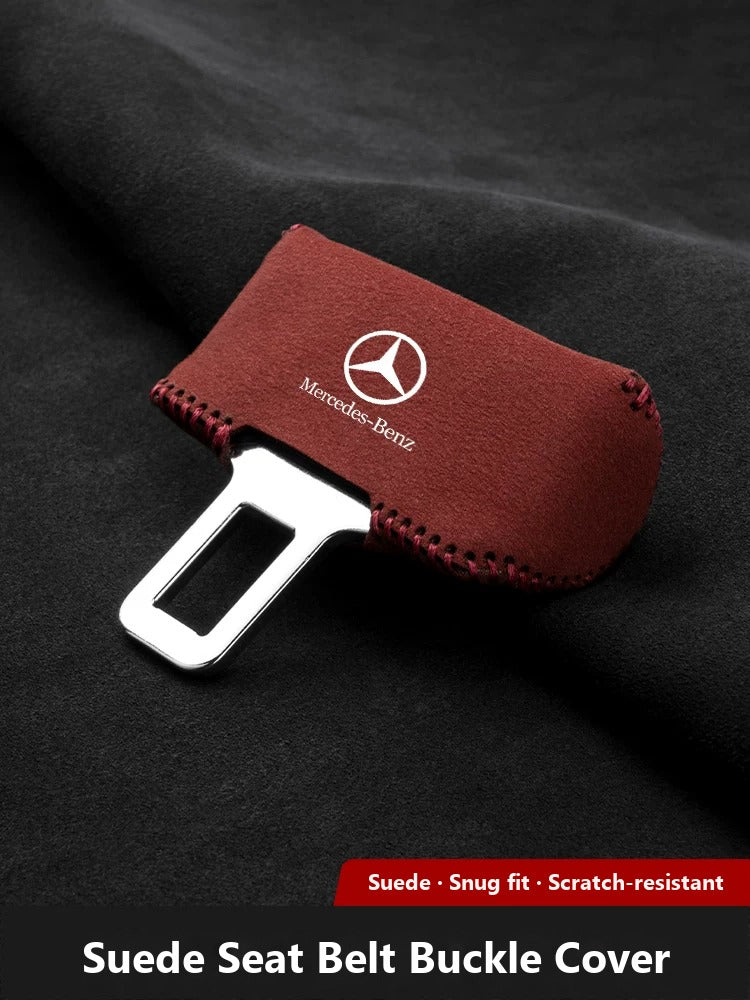 Mercedes-Benz suede seat belt buckle cover