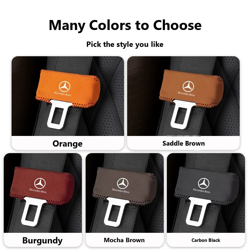 Mercedes-Benz suede seat belt buckle cover