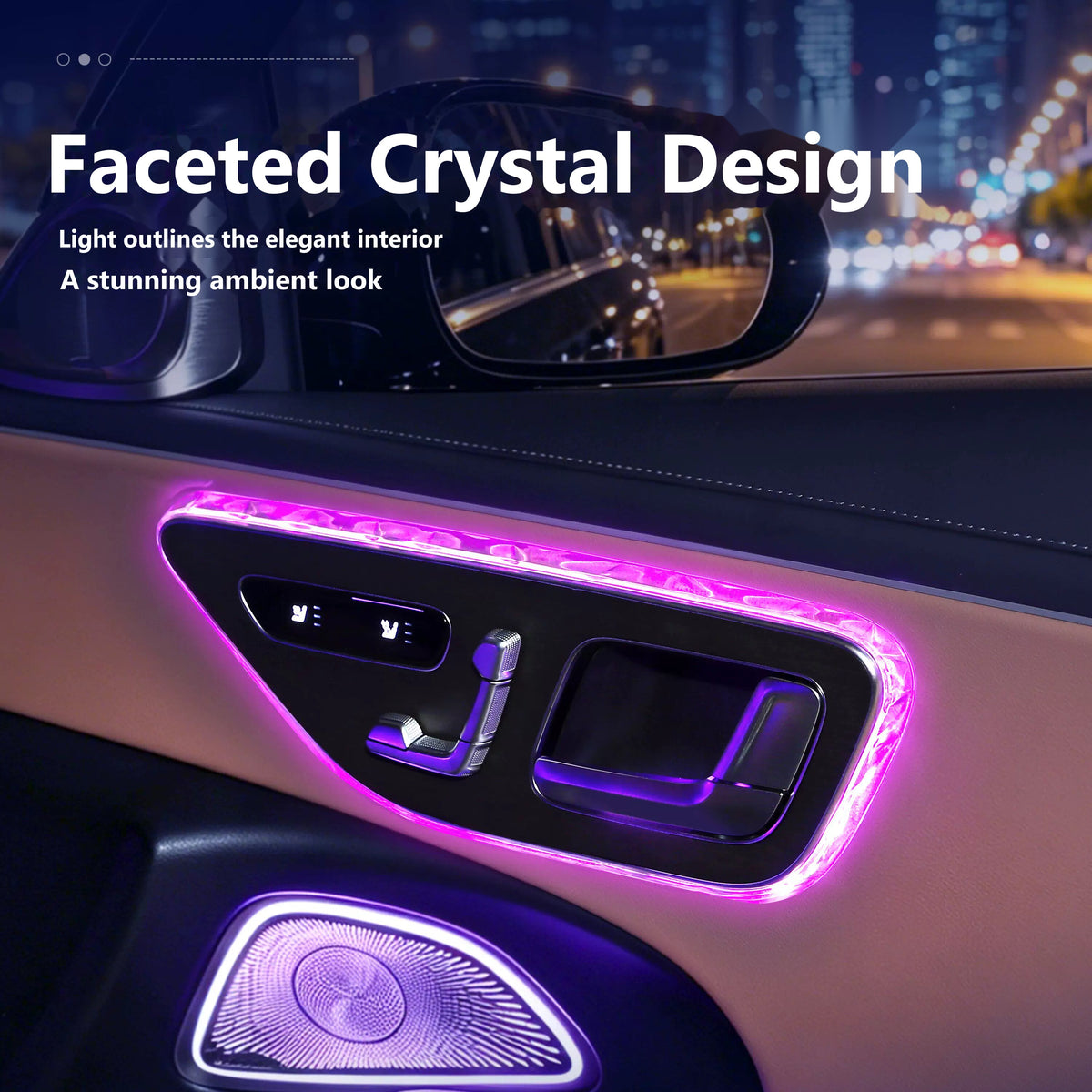 Mercedes-Benz door ambient light crystal frame
