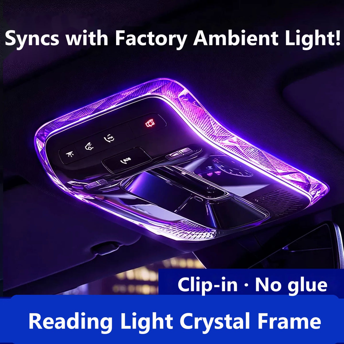 Mercedes-Benz door ambient light crystal frame