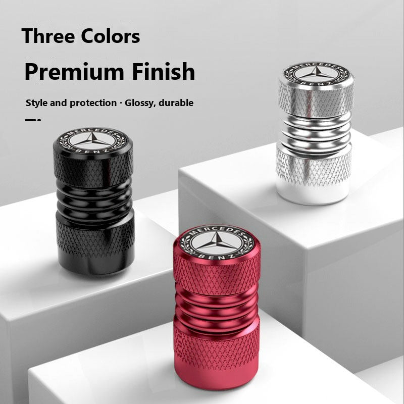 Mercedes valve stem caps aluminum