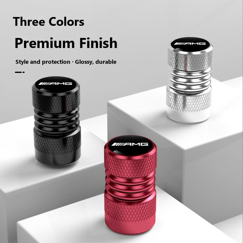 Mercedes valve stem caps aluminum