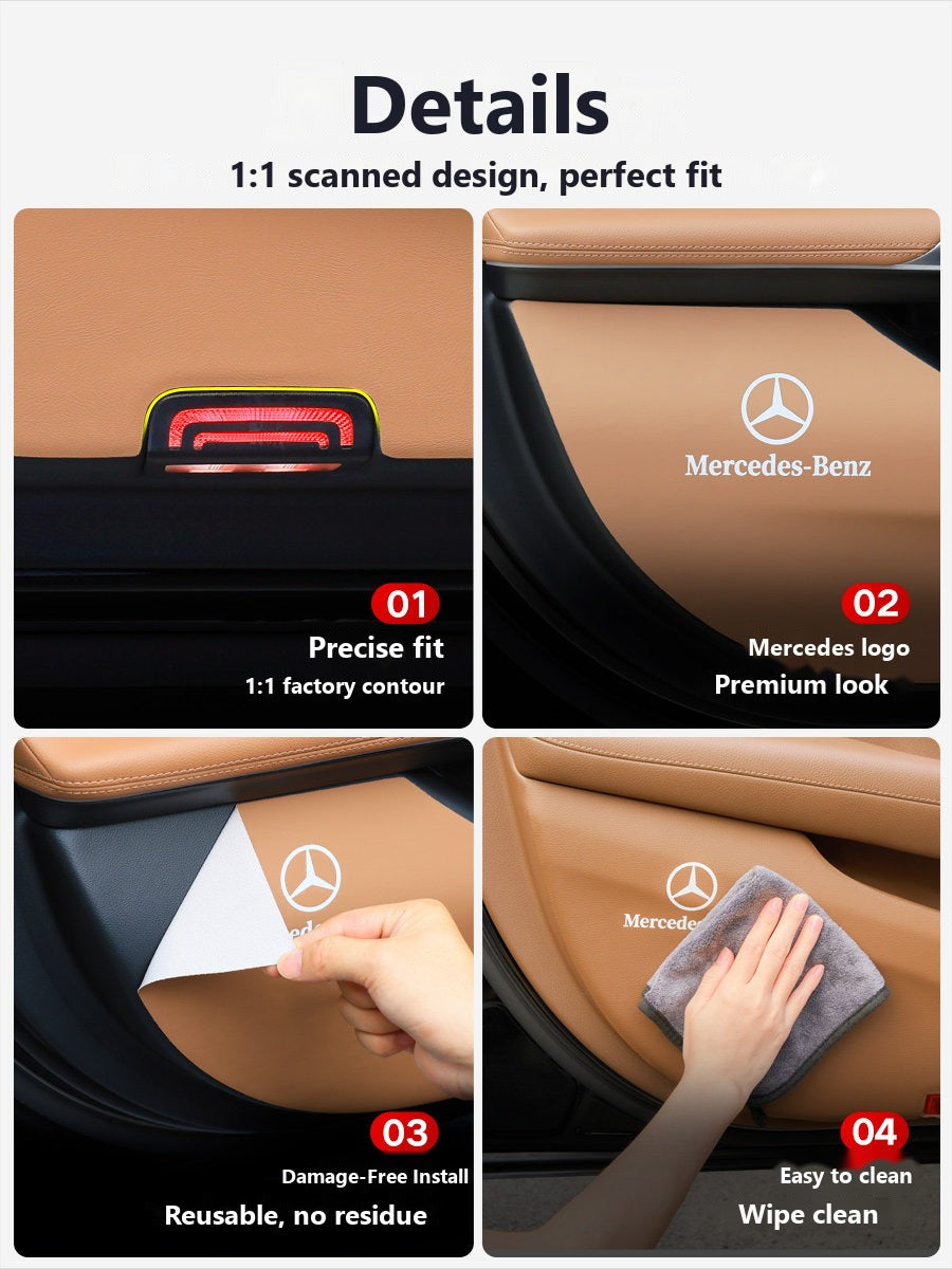Mercedes door kick guard pads