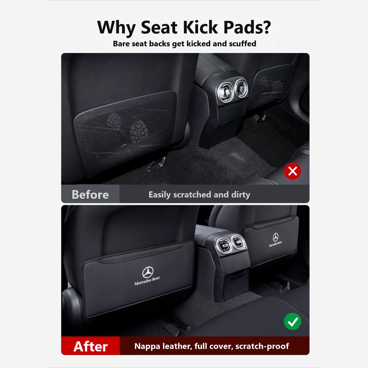 Mercedes door kick guard pads