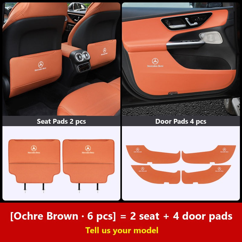 Mercedes door kick guard pads