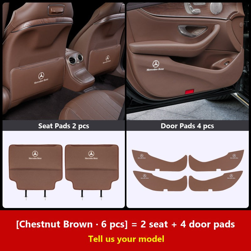 Mercedes door kick guard pads