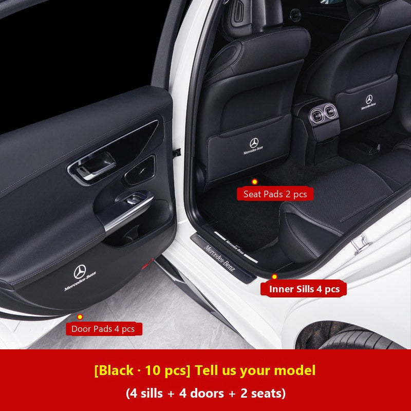 Mercedes door kick guard pads