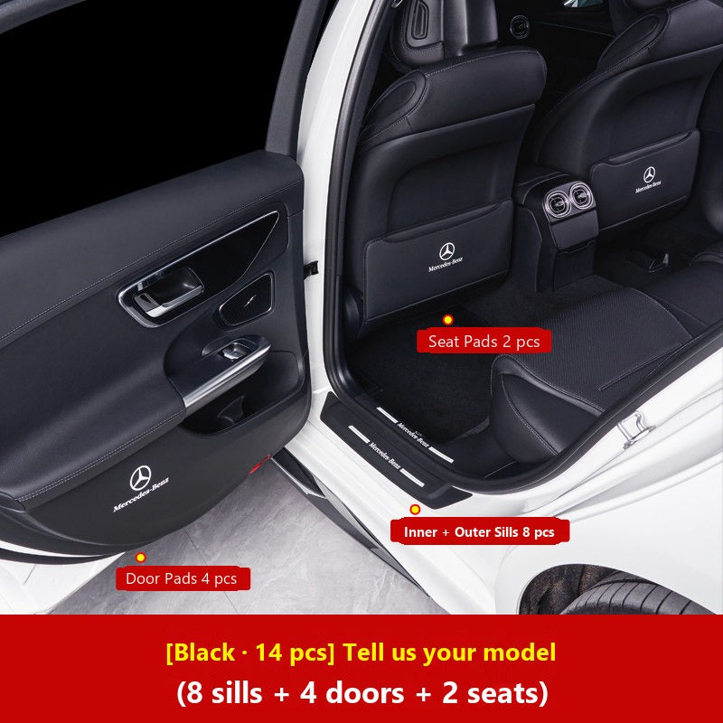 Mercedes door kick guard pads