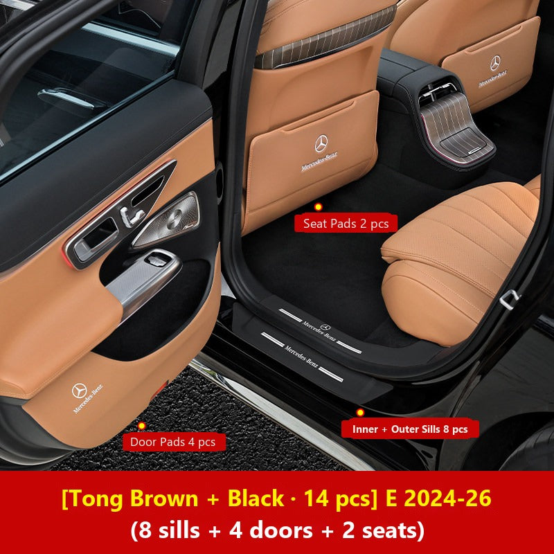 Mercedes door kick guard pads