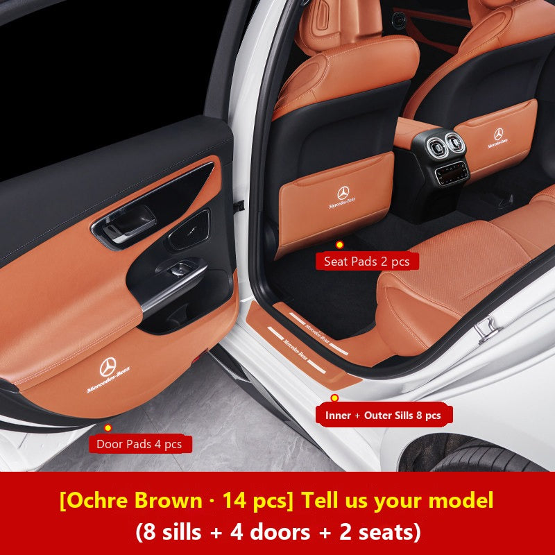 Mercedes door kick guard pads