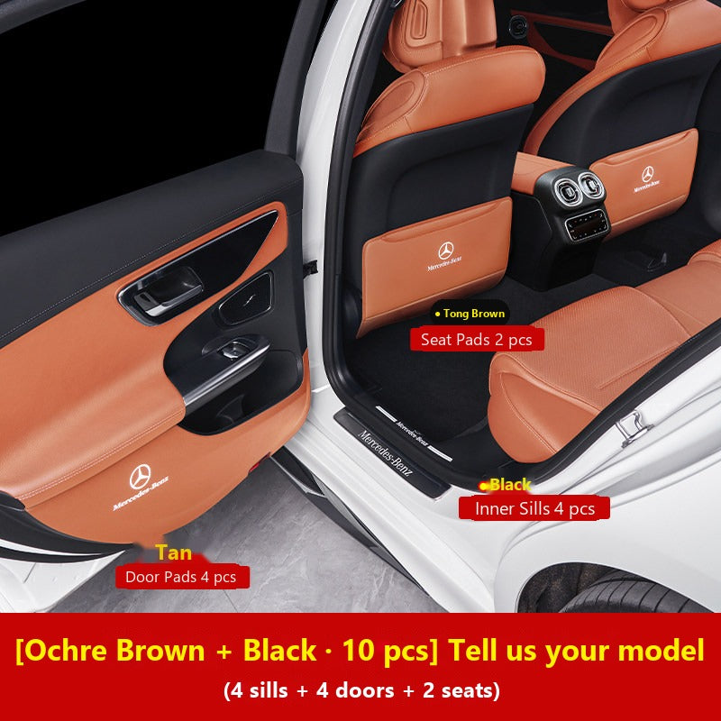 Mercedes door kick guard pads