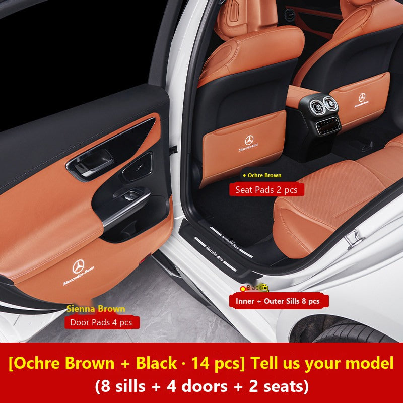 Mercedes door kick guard pads