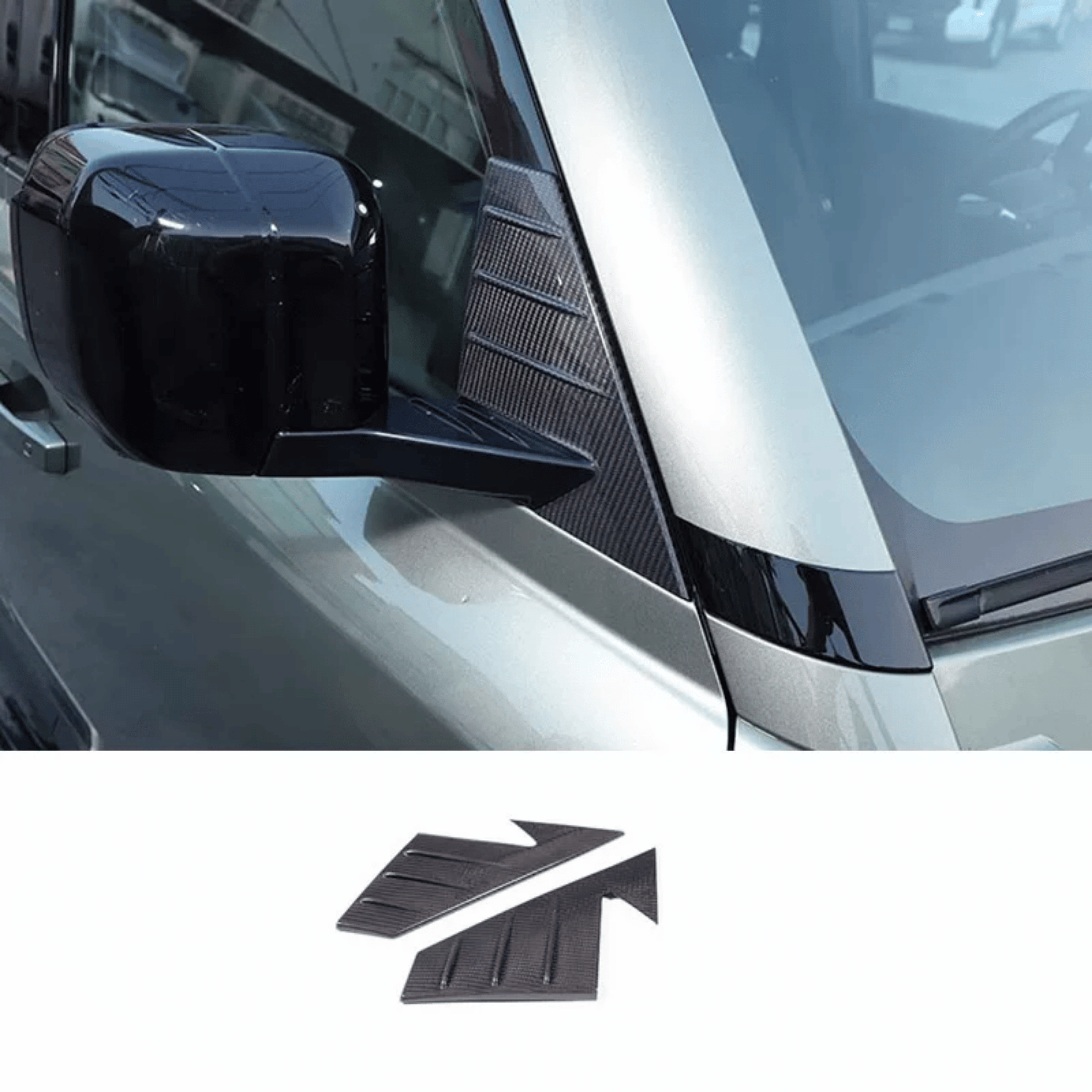 Dry Carbon Fiber Mirror Covers for Land Rover Defender (2020-2026)  Side Mirror Cap Protection Upgrade