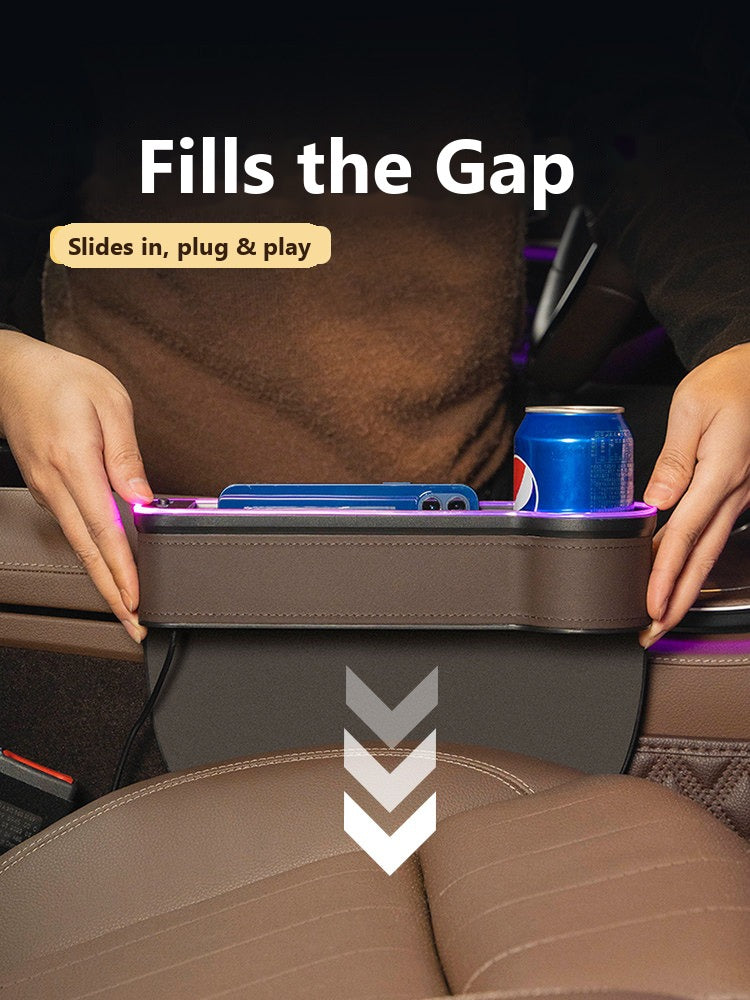 Mercedes seat gap organizer with ambient light