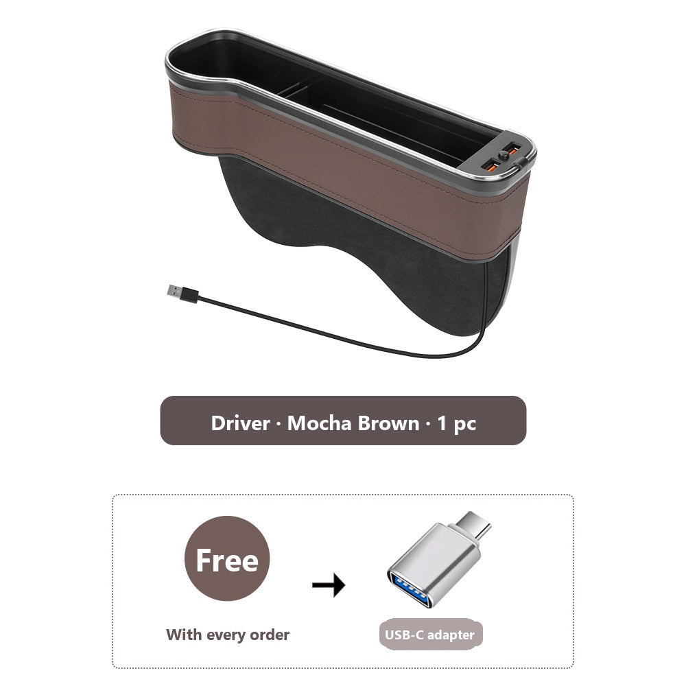 Mercedes seat gap organizer with ambient light