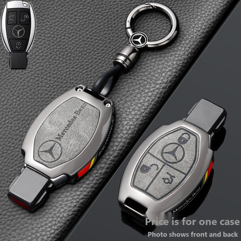 Mercedes-Benz Zinc Alloy & Leather Key Case – Classic Smart Key