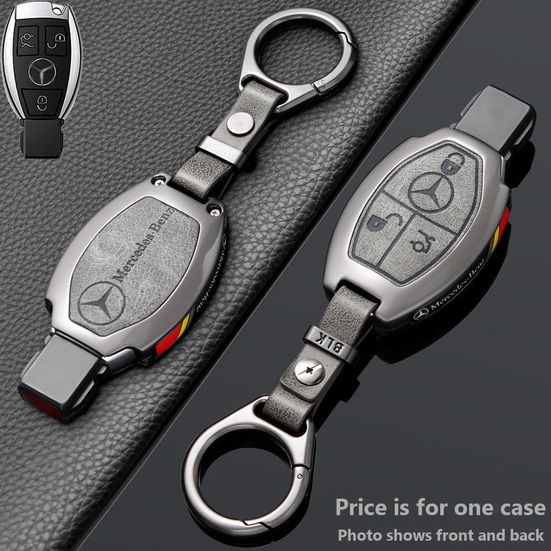 Mercedes-Benz Zinc Alloy & Leather Key Case – Classic Smart Key