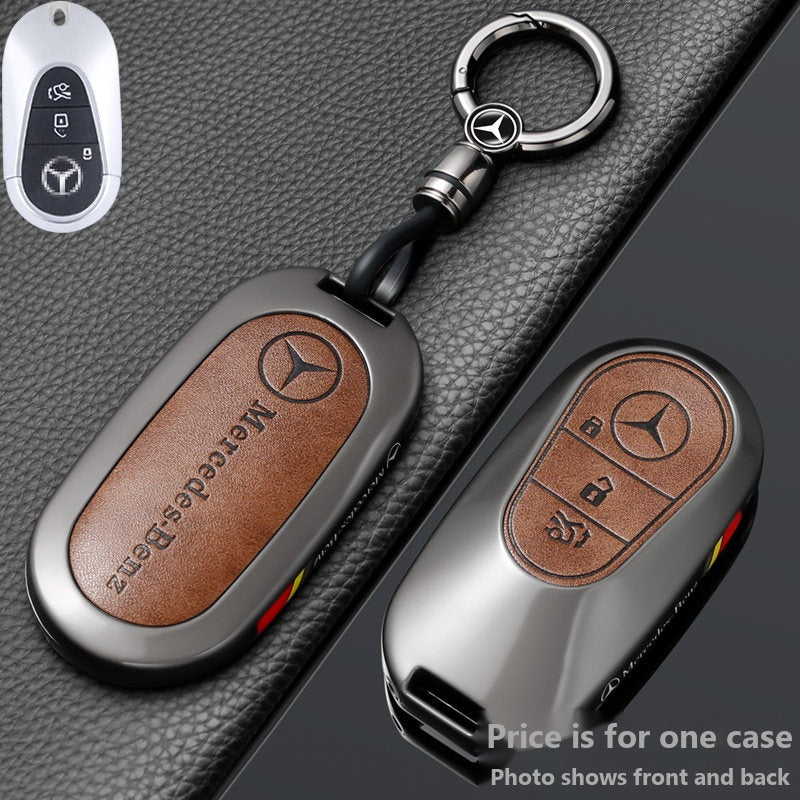 Mercedes-Benz Zinc Alloy & Leather Key Case – New Oval Smart Key