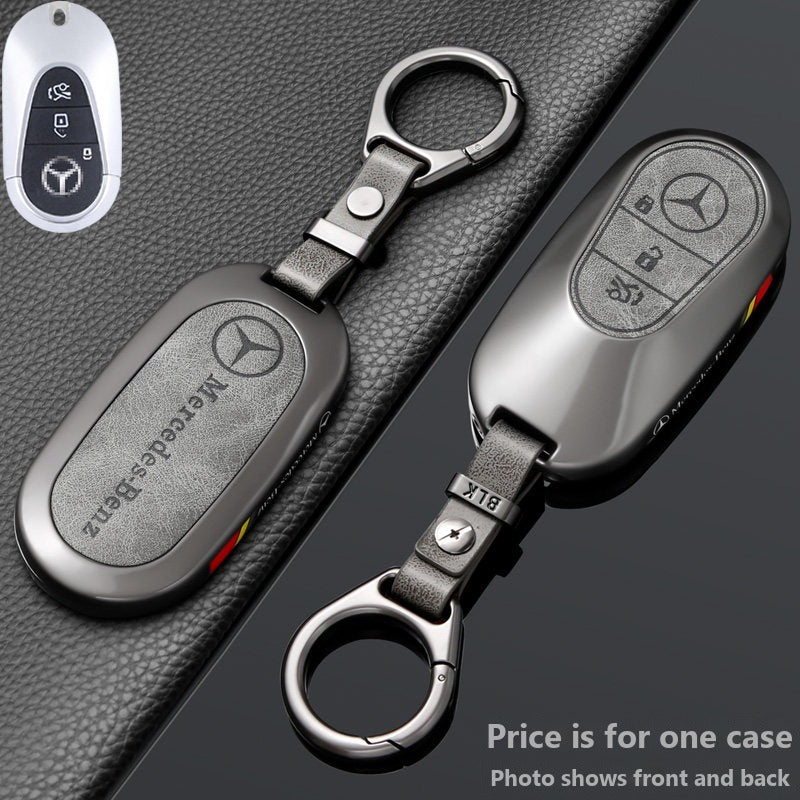 Mercedes-Benz Zinc Alloy & Leather Key Case – New Oval Smart Key
