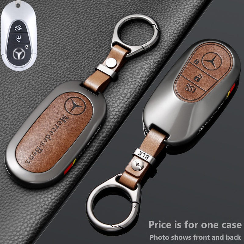 Mercedes-Benz Zinc Alloy & Leather Key Case – New Oval Smart Key