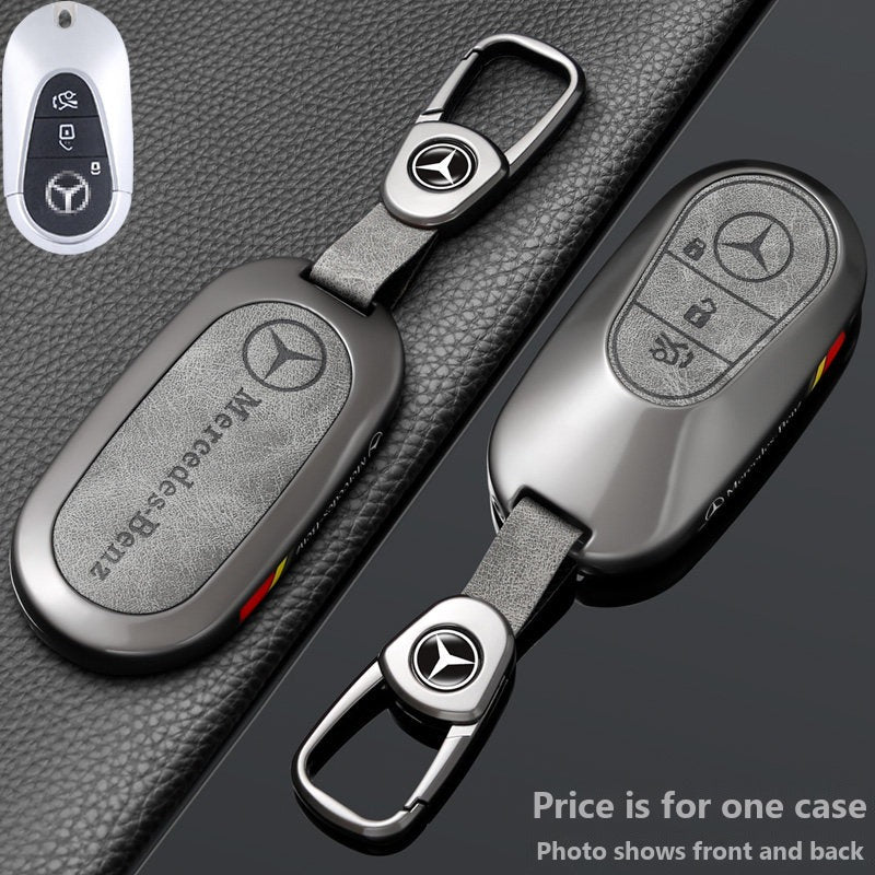 Mercedes-Benz Zinc Alloy & Leather Key Case – New Oval Smart Key