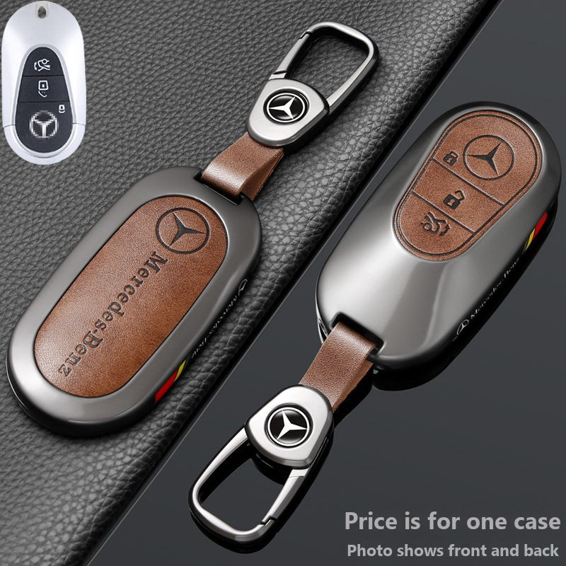 Mercedes-Benz Zinc Alloy & Leather Key Case – New Oval Smart Key