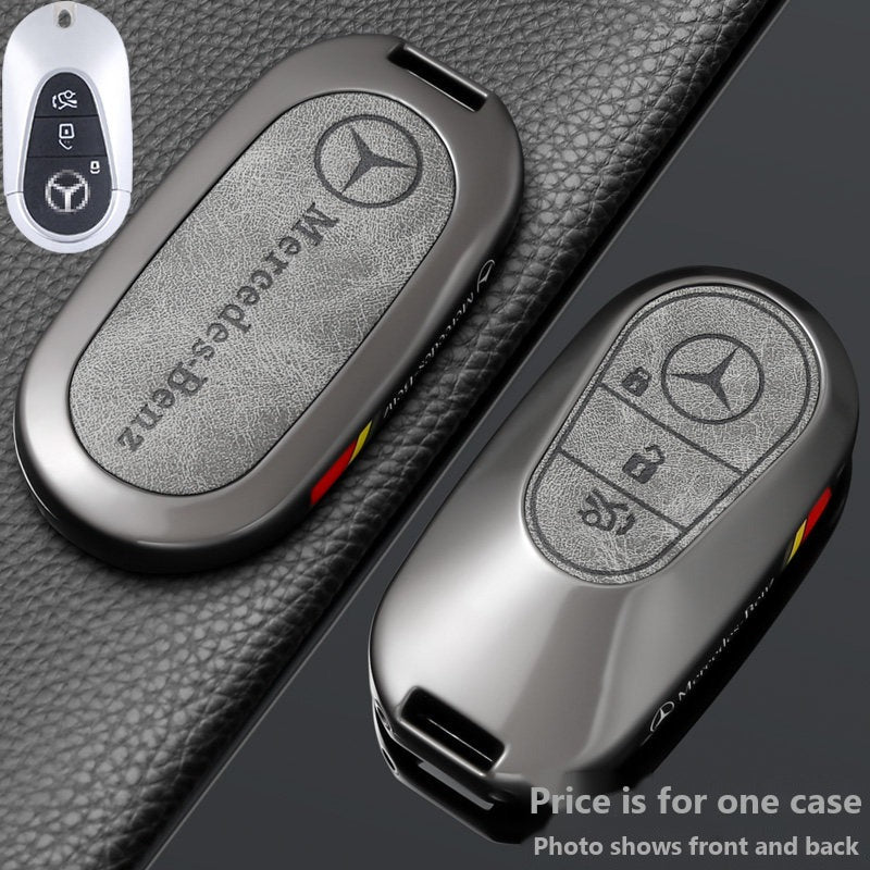 Mercedes-Benz Zinc Alloy & Leather Key Case – New Oval Smart Key