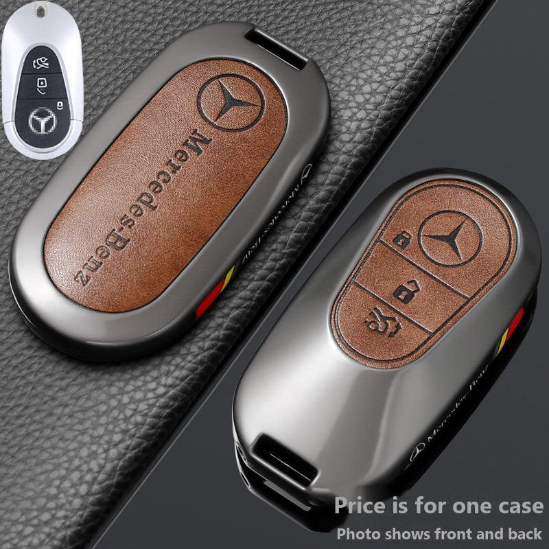 Mercedes-Benz Zinc Alloy & Leather Key Case – New Oval Smart Key