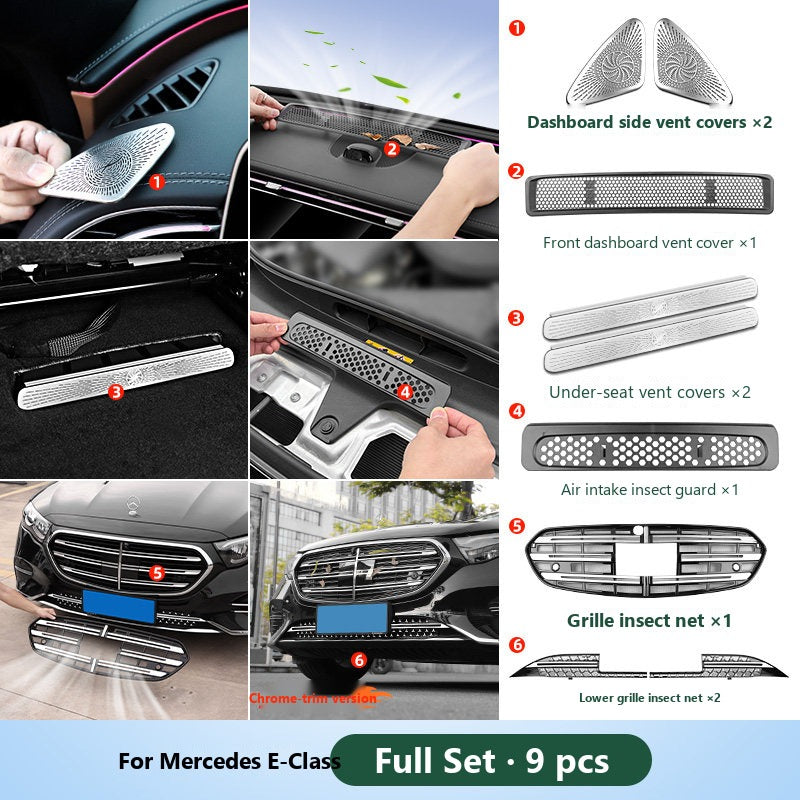 Mercedes air vent covers and grille insect nets