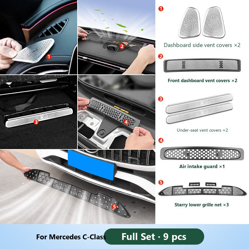 Mercedes air vent covers and grille insect nets