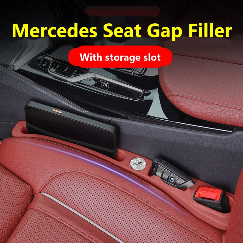 Mercedes seat gap filler with storage