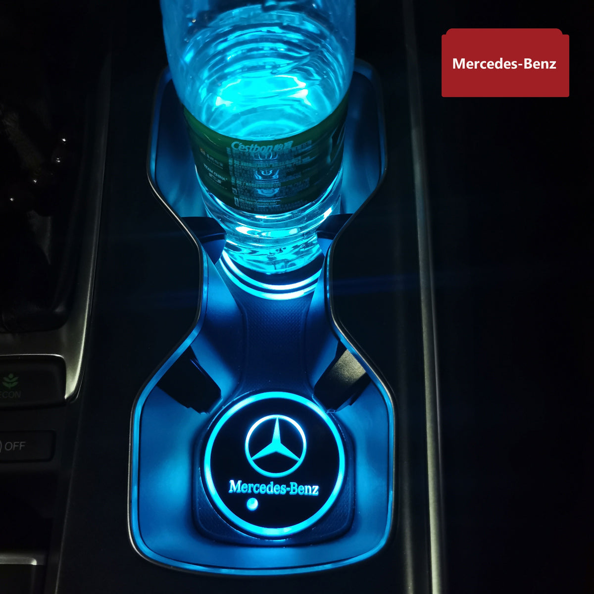 Mercedes LED cup holder mat