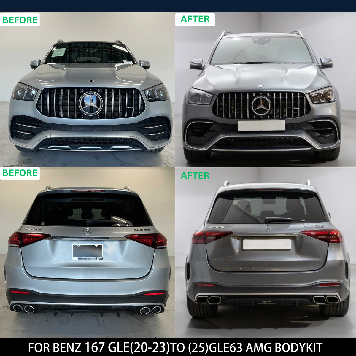 Mercedes-Benz GLE W167 (2020–2023) to 2025 GLE63 AMG Body Kit Conversion | Full Upgrade Kit
