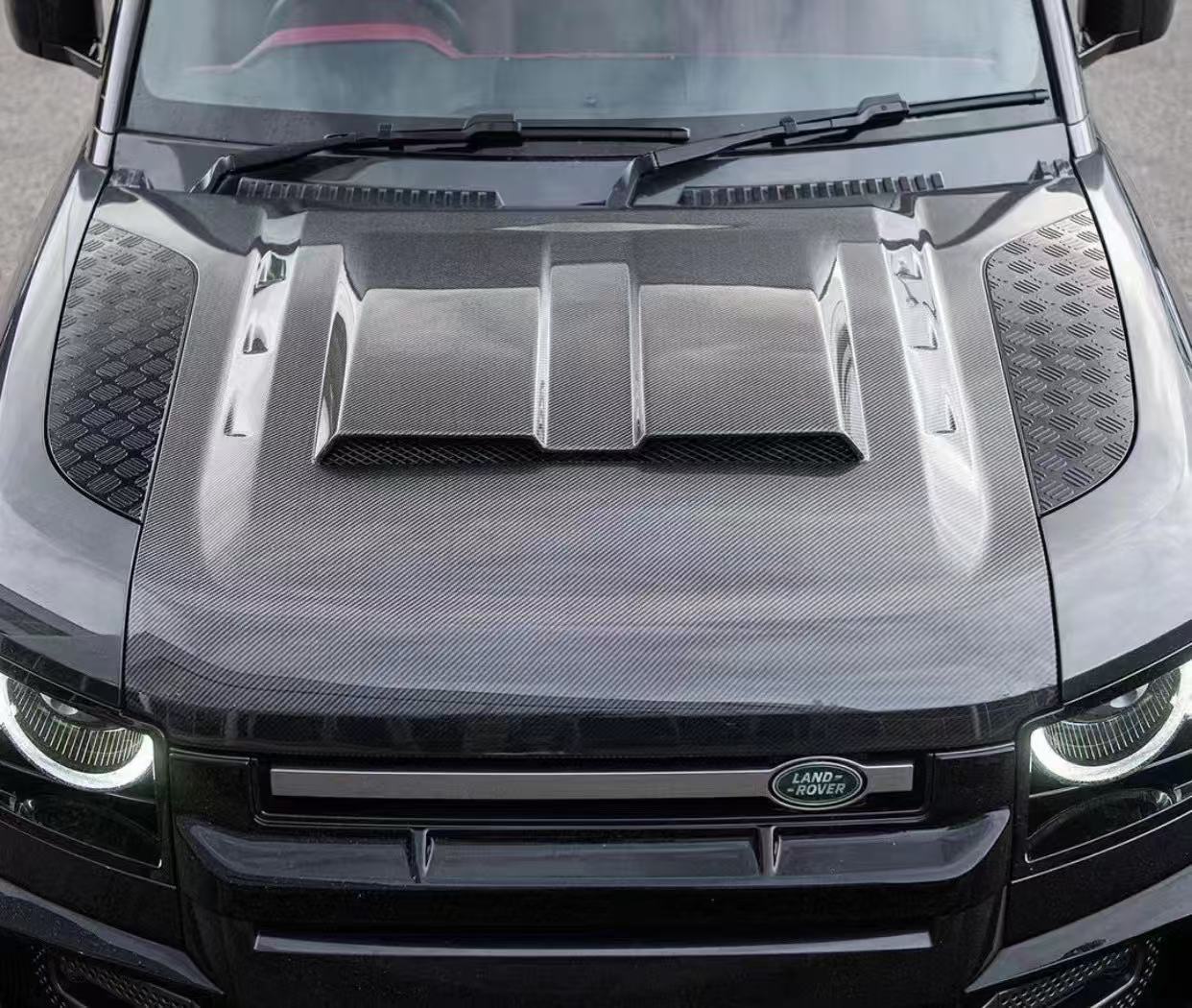 Dry Carbon Fiber Hood for Land Rover Defender (2020+) – Lightweight Performance Bonnet Upgrade | UMPARTS
