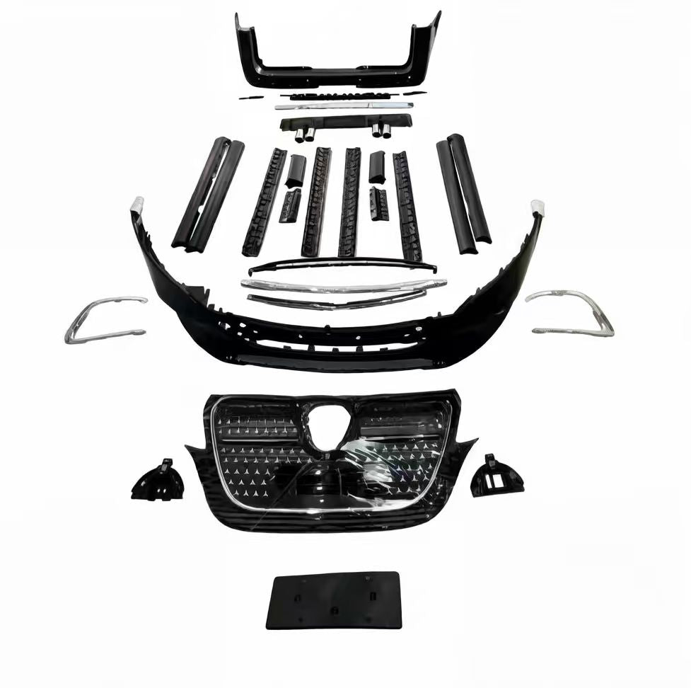 Mercedes-Benz Vito W639 (2003–2014) to W447 (2014+) Conversion Body Kit – Front Bumper, Grille, Chrome Trims & Optional LED Headlights