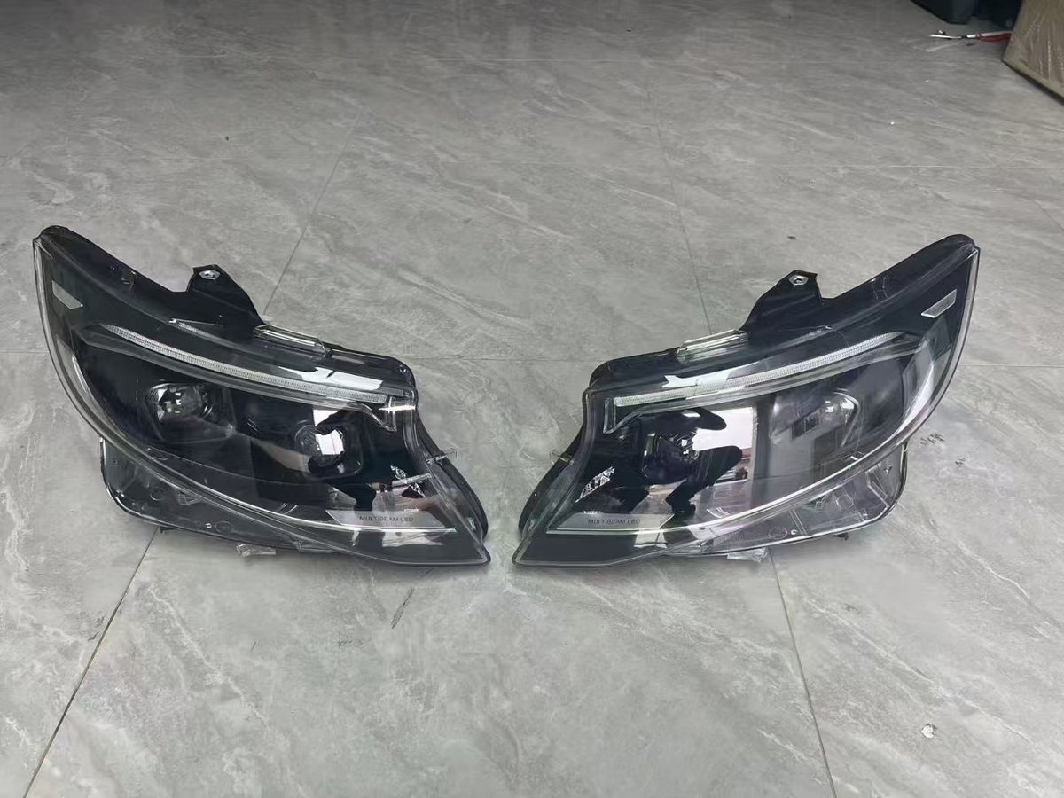 Mercedes-Benz Vito W639 (2003–2014) to W447 (2014+) Conversion Body Kit – Front Bumper, Grille, Chrome Trims & Optional LED Headlights