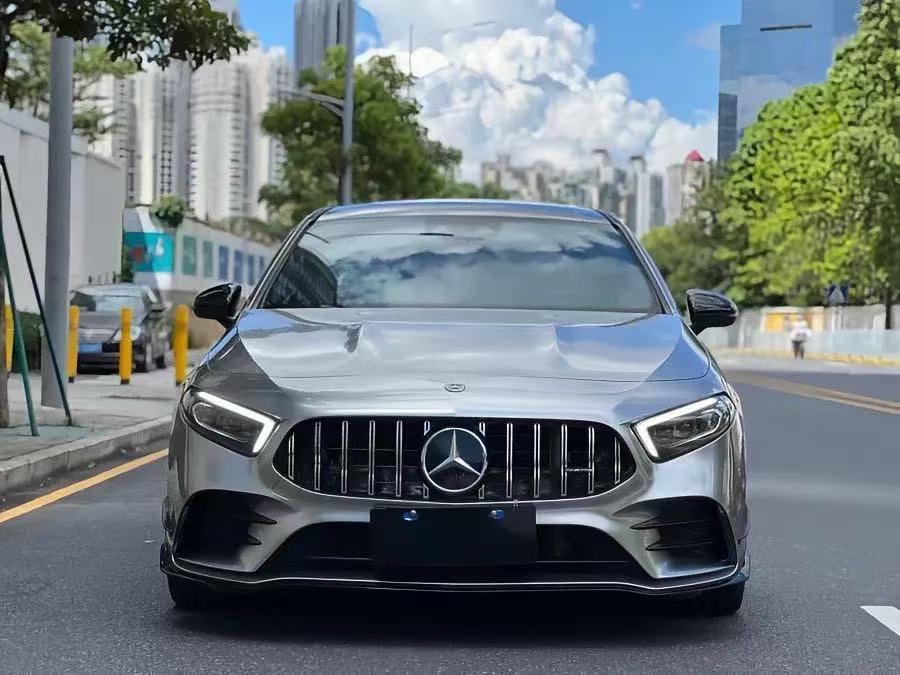 Mercedes-Benz A-Class W177 (2023–2025) A45 S Style Front Bumper Kit – Panamericana Grille, Splitter & Vent Trims (Fenders Not Included)