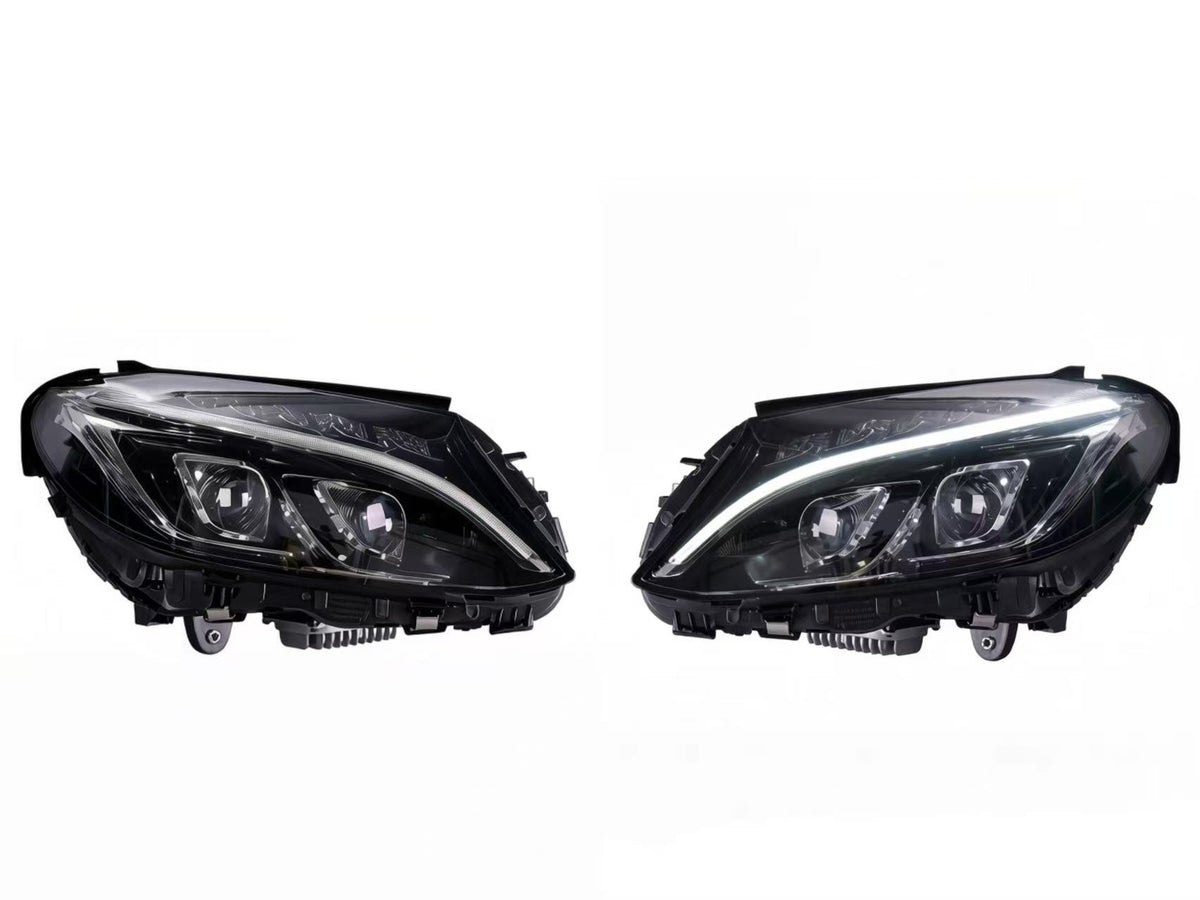 Mercedes-Benz C-Class W205 (2014–2018) to 2020 Facelift Conversion Body Kit – Complete Set with Headlights & Taillights