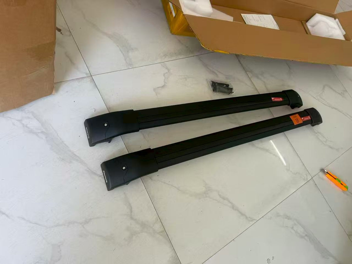 Universal Car Roof Rack Cross Bars – Lockable Aluminium Crossbars for Roof Rails, Set of 2